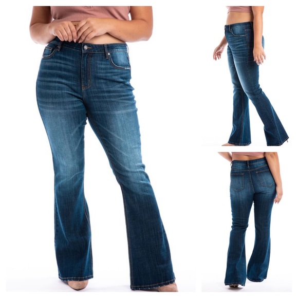 black kancan flare jeans